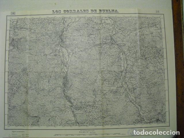 Military Antiques: MAPA DE LOS CORRALES DE BUELNA 1:50000 SELLO DEL CUARTEL GENERAL DEL GENERAL&Iacute;SIMO