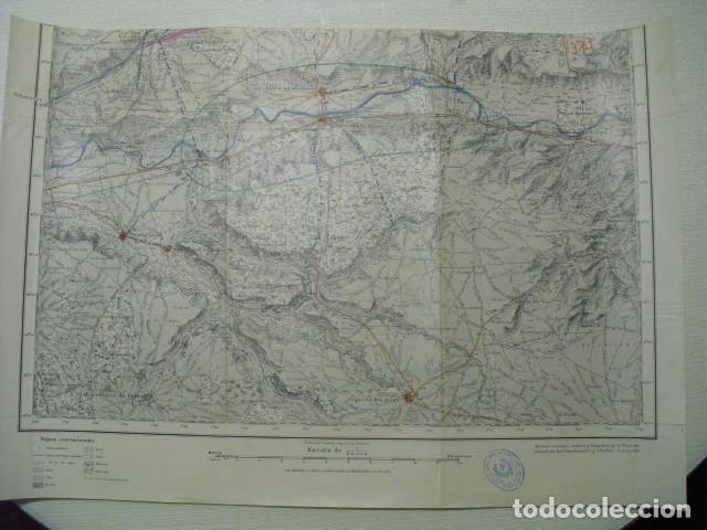 Militaria: MAPA DE QUINTANILLA DE ABAJO DEL EJ. NACIONAL E 1:50000 SELLO DEL CUARTEL GENERAL DEL GENERAL&Iacute;SIMO