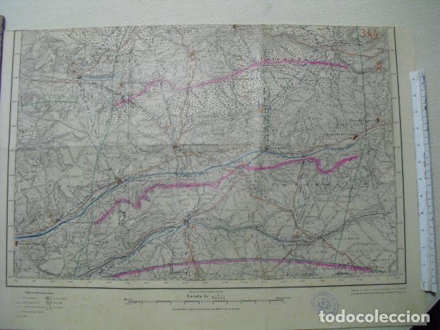 Militaria: MAPA DE ESGUEVILLAS DE ESGUEVA DEL EJ. NACIONAL E 1:50000 SELLO DEL CUARTEL GENERAL DEL GENERAL&Iacute;SIMO