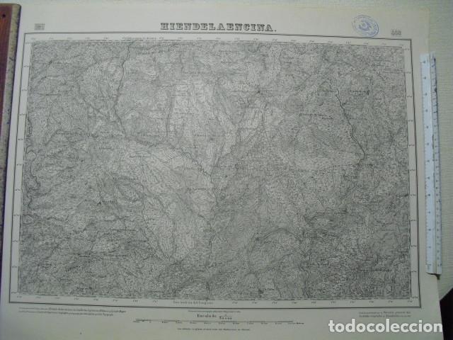 Militaria: MAPA DE HIENDELAENCINA DEL EJERCITO NACIONAL E 1:50000 SELLO DEL CUARTEL GENERAL DEL GENERAL&Iacute;SIMO