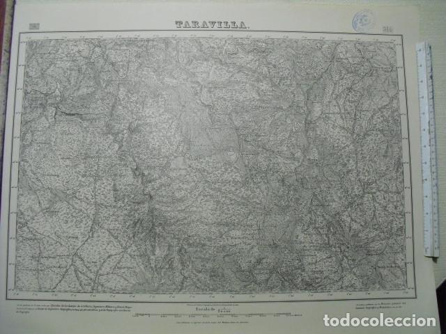 Militaria: MAPA DE TARAVILLA DEL EJERCITO NACIONAL E 1:50000 SELLO DEL CUARTEL GENERAL DEL GENERAL&Iacute;SIMO