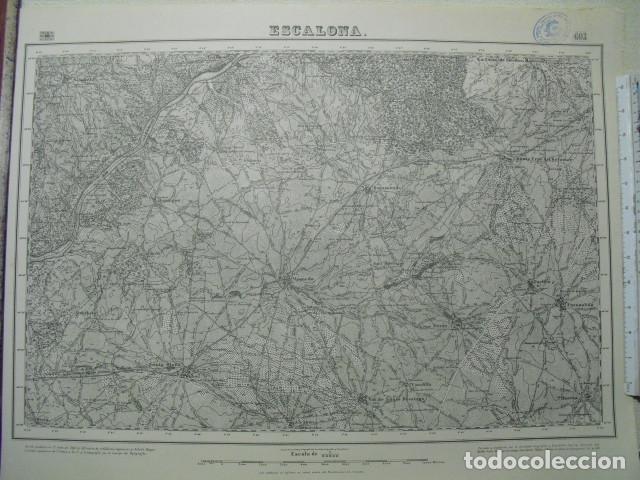 Military Antiques: MAPA DE ESCALONA DEL EJERCITO NACIONAL E 1:50000 SELLO DEL CUARTEL GENERAL DEL GENERAL&Iacute;SIMO
