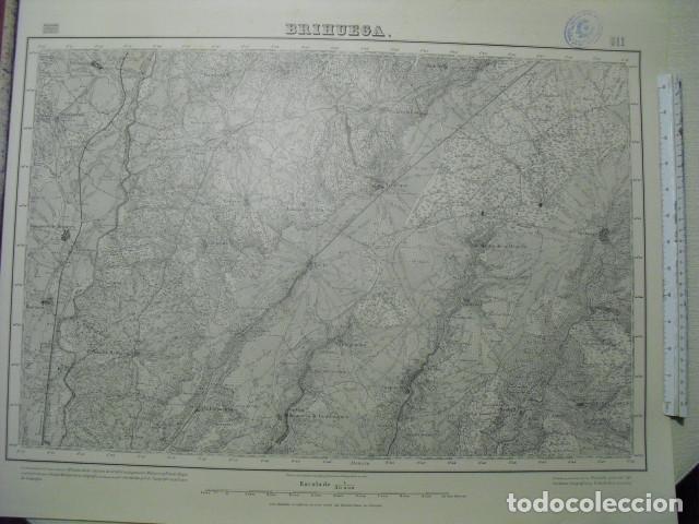 Militaria: MAPA DE BRIHUEGA EJERCITO NACIONAL E 1:50000 SELLO DEL CUARTEL GENERAL DEL GENERAL&Iacute;SIMO