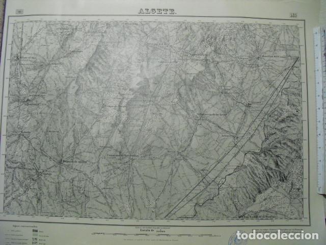 Military Antiques: MAPA DE ALGETE EJERCITO NACIONAL E 1:50000 SELLO DEL CUARTEL GENERAL DEL GENERAL&Iacute;SIMO