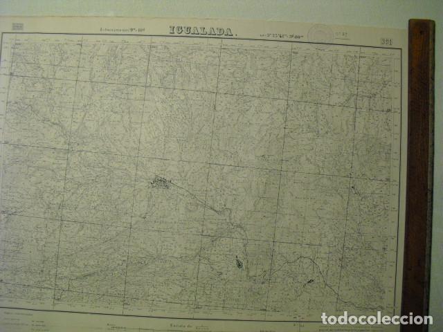Militaria: GUERRA CIVIL MAPA DE IGUALADA  EJERCITO NACIONAL E 1:50000