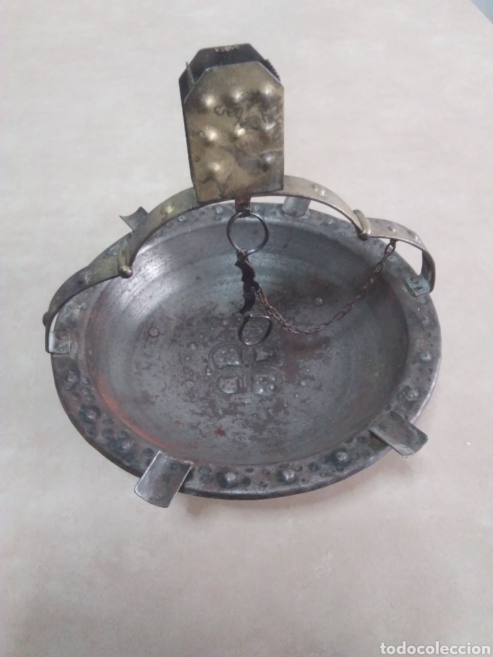 Militaria: Cenicero y cortapuros. Arte de trinchera