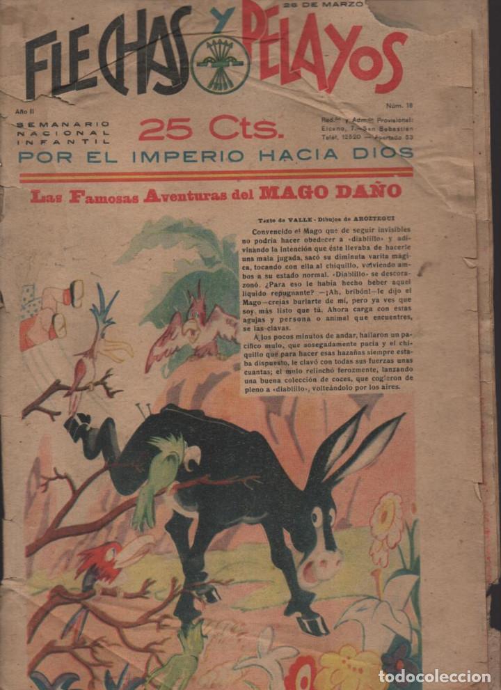 Militaria: FLECHAS Y PELAYOS, A&Ntilde;O II - N&ordm; 18,. DEFECTOS- VER FOTOS