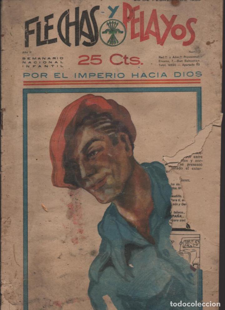 Militaria: FLECHAS Y PELAYOS, A&Ntilde;O II - N&ordm; 12,.FEBRERO 1939- DEFECTOS- VER FOTOS