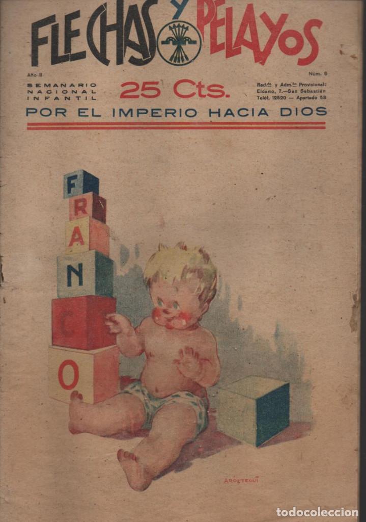 Militaria: FLECHAS Y PELAYOS, A&Ntilde;O II - N&ordm; 8,. ENERO 1939- - VER FOTOS