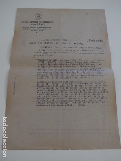 Military Antiques: Antiguo documento concesion de 3 medallas de guerra civil a guardia civil, barcelona.