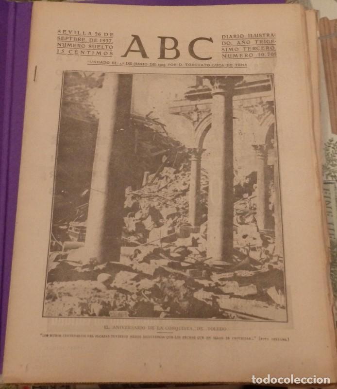 Militaria: ABC 26 DE SEPTIEMBRE DE 1937, ,30 PAGINAS, ANIVERSARIO CONQUISTA TOLEDO,RIBADESELLA,CORDOBA ETC..