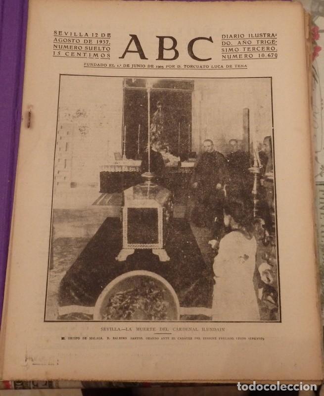 Military Antiques: ABC 12 DE AGOSTO DE 1937, 22 PAGINAS, SIERRAS DE ALBARRACIN Y CUCALON, ALBACETE, PARTE DE GUERRA,ETC