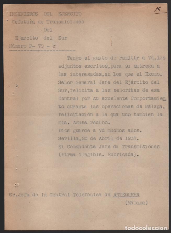 Militaria: SEVILLA.- INGENIEROS DEL EJERCITO-COMPA&Ntilde;IA TELEFONICA , ANTEQUERA VER FOTO