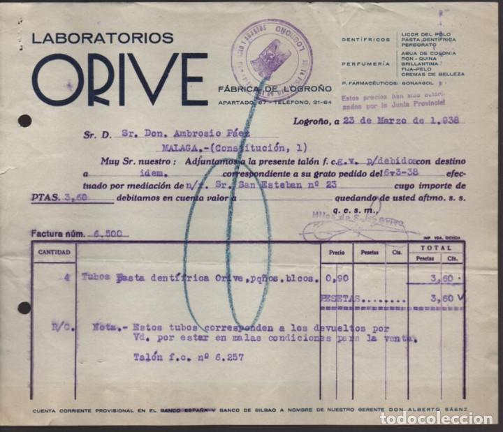 Military Antiques: LOGRO&Ntilde;O- LABORATORIOS -ORIVE-- A&Ntilde;O 1938- VER FOTO