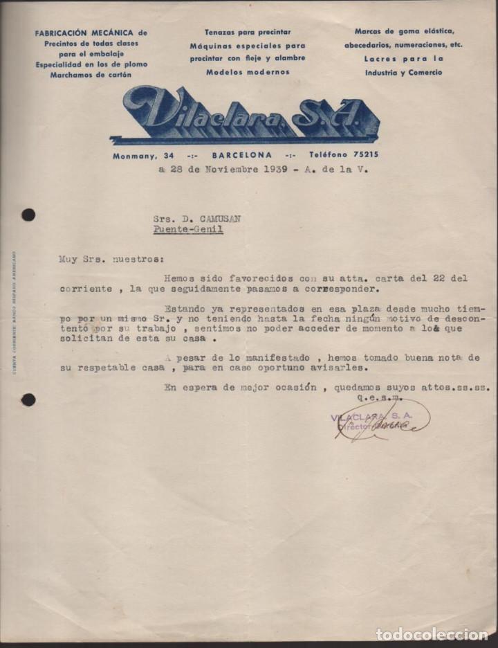 Military Antiques: BARCELOA, VILACLARA, S.A. FABRICA MACANICA PRECINTOS..A&Ntilde;O 1939, VER FOTO