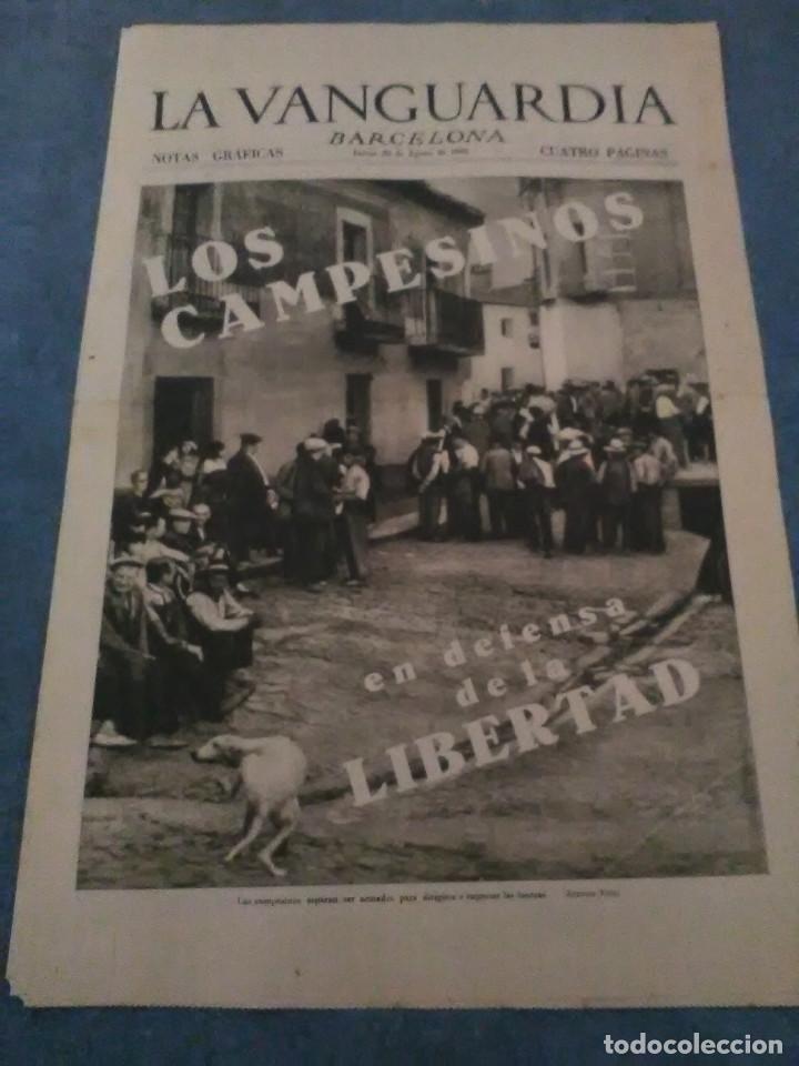 Militaria: La Vanguardia 20 agosto 1936,con nuestras columnas en C&aacute;ceres y Teruel