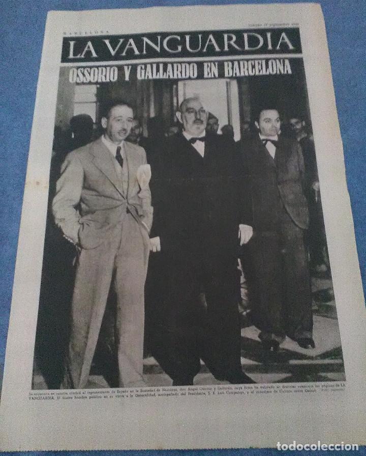 Military Antiques: La Vanguardia 19 septiembre 1936,Ossorio y Gallardo en Barcelona,la lucha en el frente de Teruel