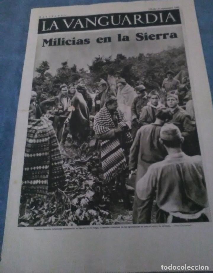 Militaria: La Vanguardia 26 septiembre 1936,milicias en la sierra,episodios de la lucha antifascista