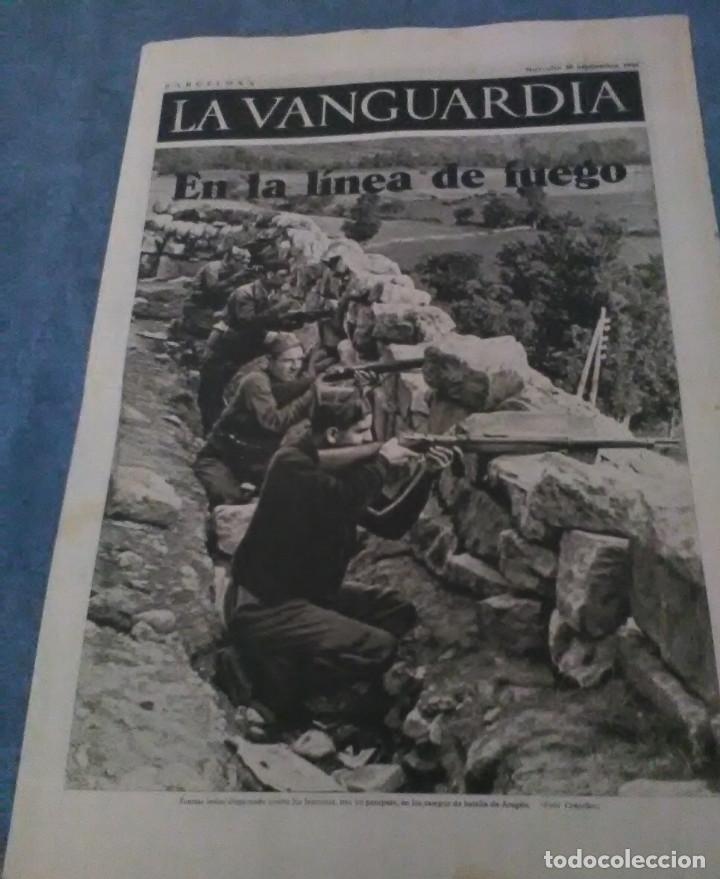 Militaria: La Vanguardia 30 septiembre 1936,en la linea de fuego,nuestras fuerzas en el sector de Si&eacute;tamo