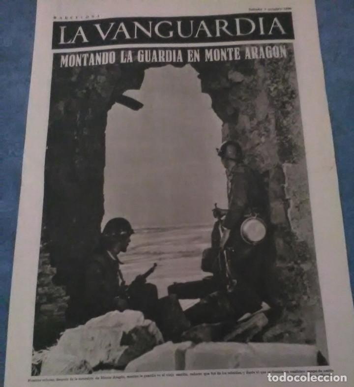 Militaria: La Vanguardia 3 octubre 1936,montando la guardia en el Monte Arag&oacute;n,el comit&eacute; central de milicias