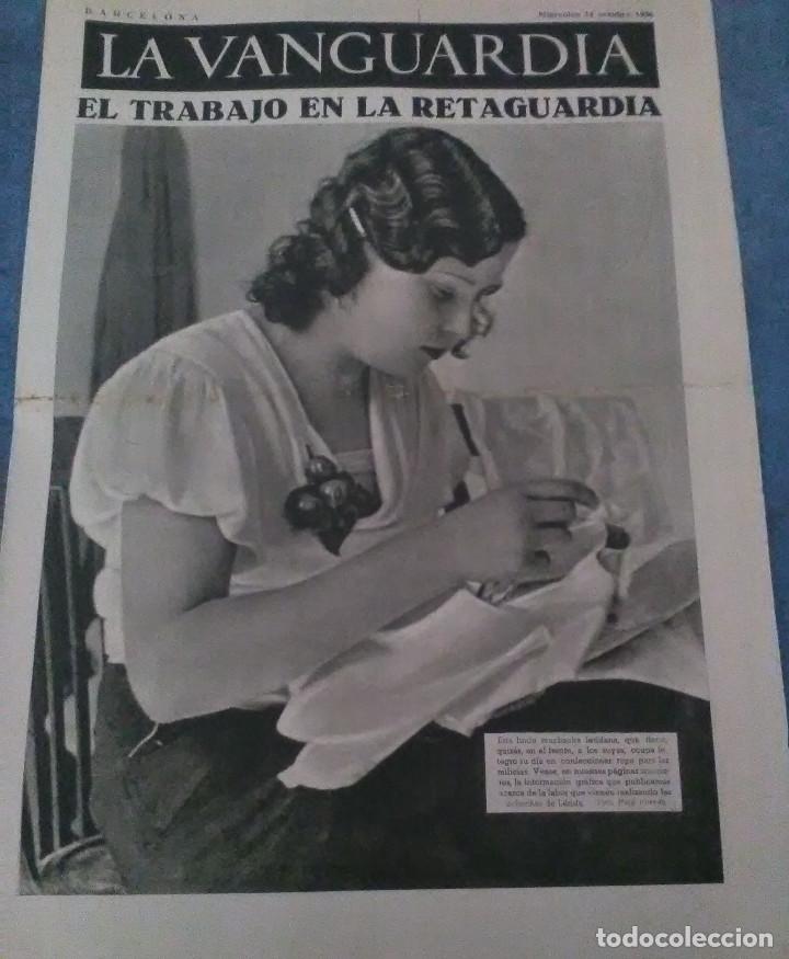 Military Antiques: La Vanguardia 14 octubre 1936,Lerida trabaja para las milicias,el trabajo en la retaguardia