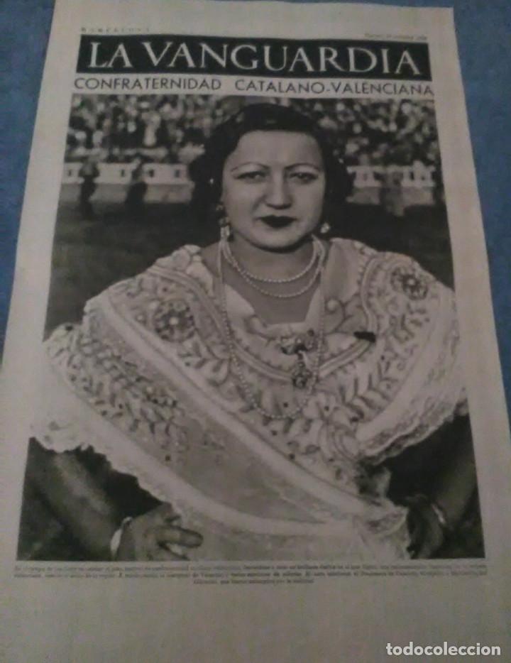 Militaria: La Vanguardia 20 octubre 1936,confraternidad catalano-valenciana,en el campo de las Corts