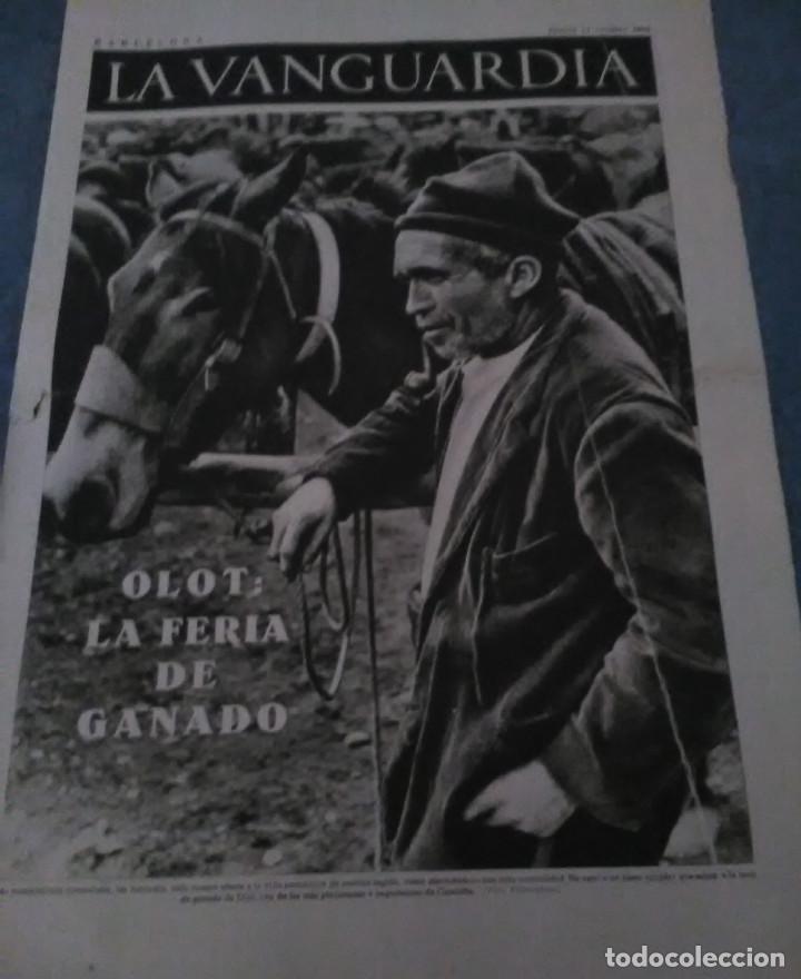 Militaria: La Vanguardia 22 octubre 1936,partida del Zirianin,Olot la feria de ganado