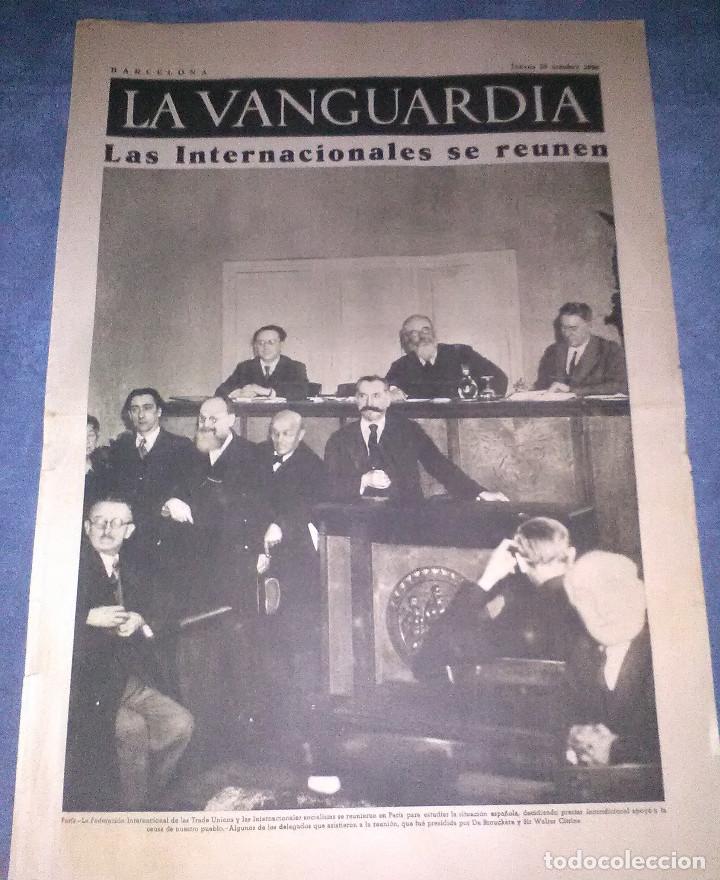 Military Antiques: La Vanguardia 29 octubre 1936,en memoria de Luis Sirval,homenaje centuria Thaelman