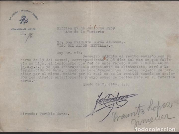 Militaria: RIFFIEN, LA LEGION - SEGUNDO TERCIO-  AL VISO DEL ALCOR- SEVILLA- A&Ntilde;O 1939, VER FOTO