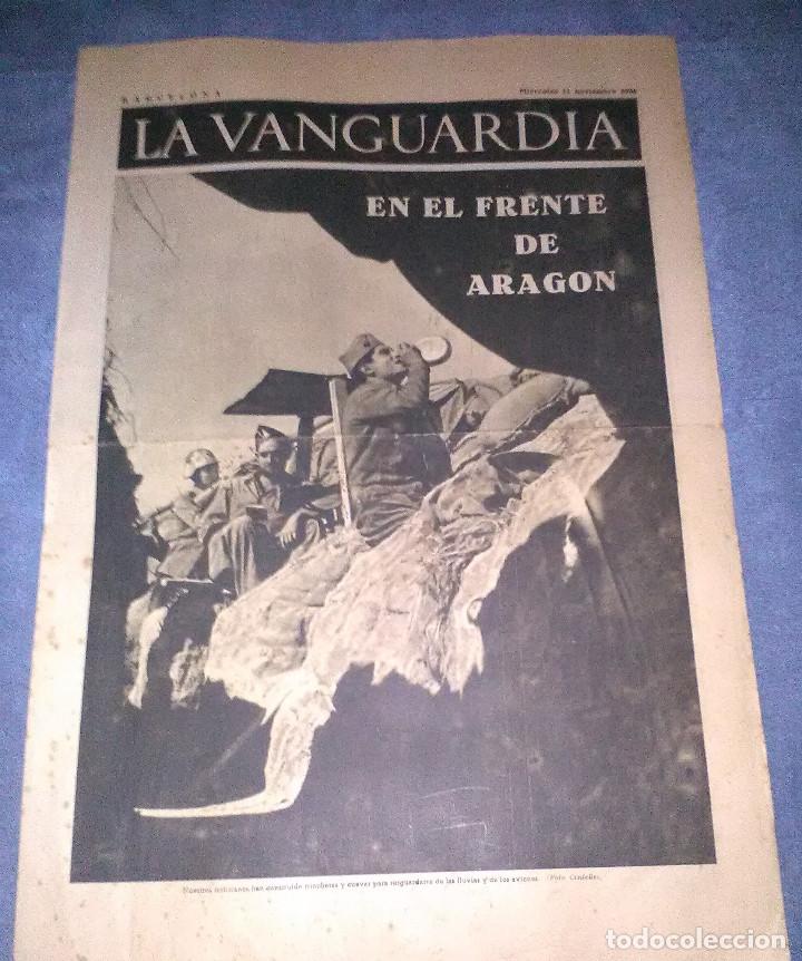 Military Antiques: La Vanguardia 11 noviembre 1936,en el frente de Arag&oacute;n,propaganda antifascista