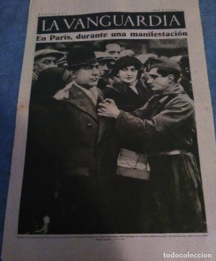 Military Antiques: La Vanguardia 26 noviembre 1936,en los frentes de Arag&oacute;n,el entierro de M Roger Salengro