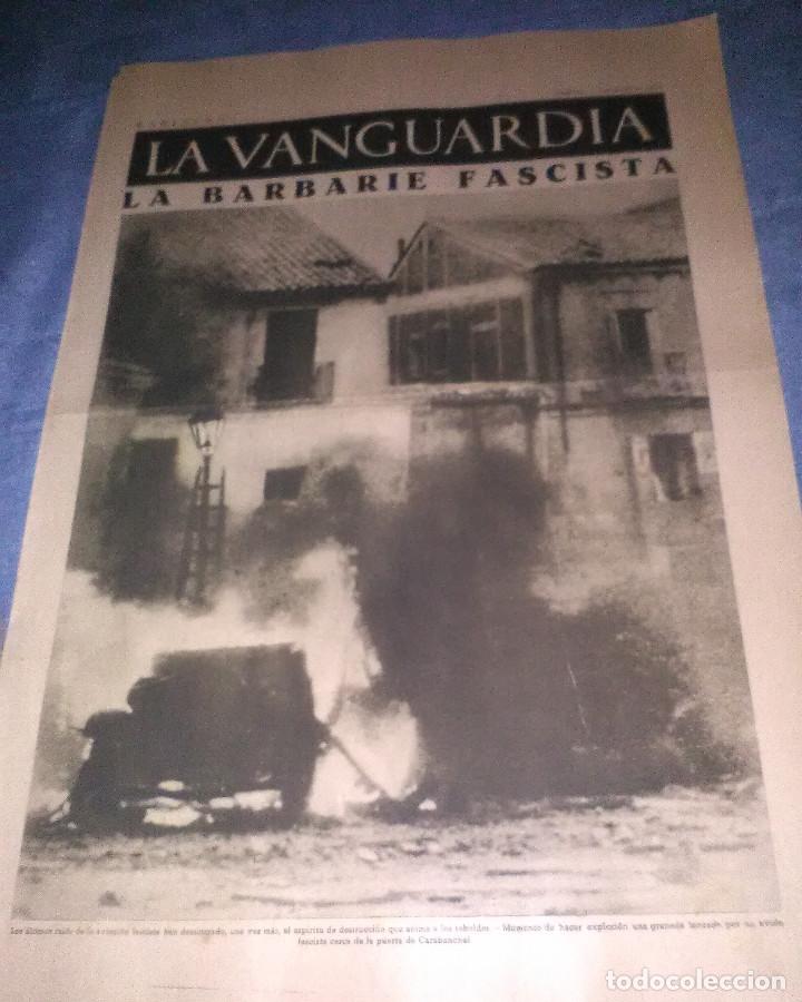 Military Antiques: La Vanguardia 1 diciembre 1936,la barbarie fascista,en el frente centro,mitin juventudes libertarias
