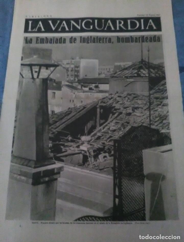 Military Antiques: La Vanguardia 15 enero 1937,la embajada inglesa bombardeada,bombardeos de la avi&oacute;n fascista