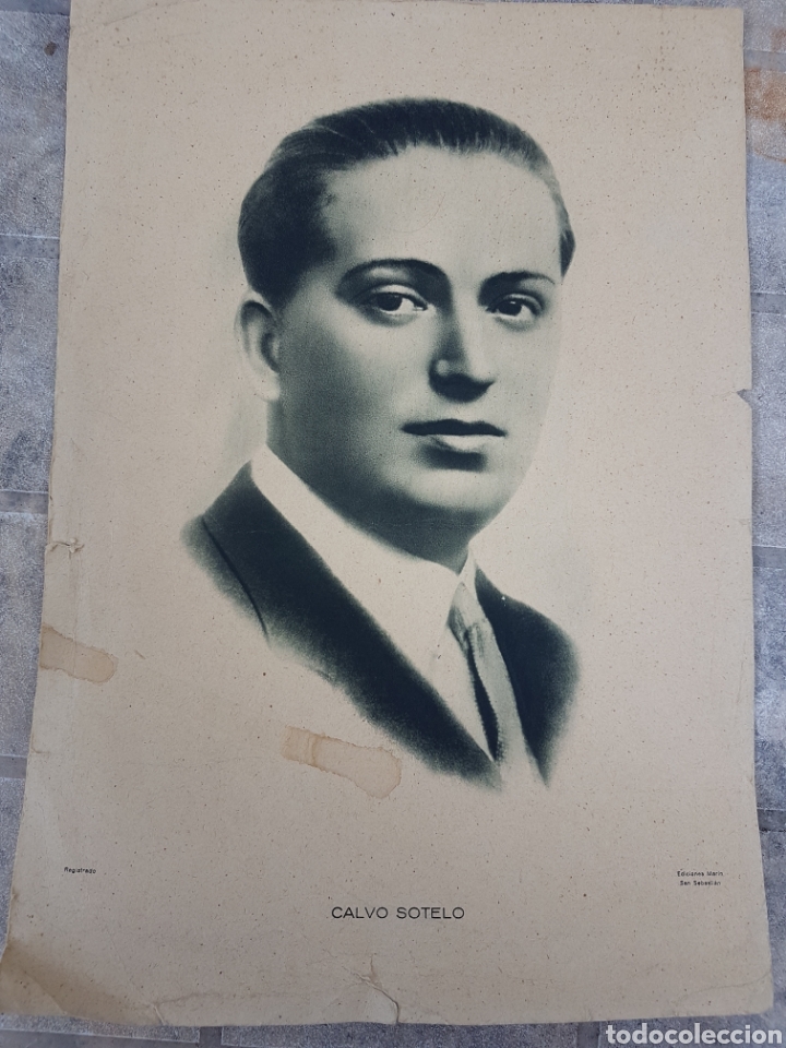Militaria: Cartel Calvo Sotelo Ediciones Marin San Sebasti&aacute;n Guerra civil