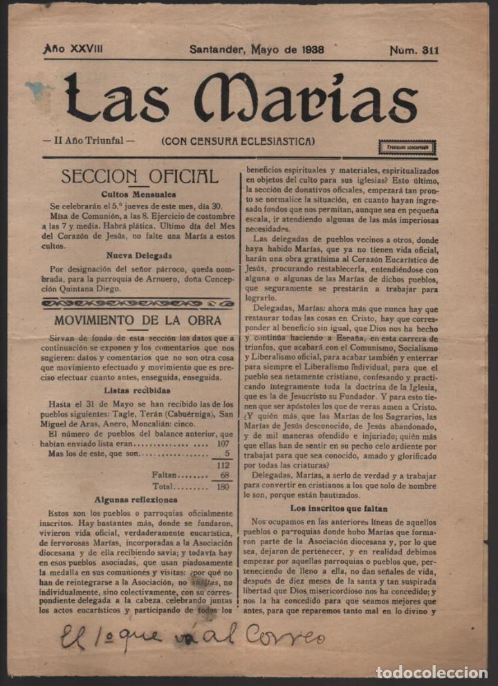 Military Antiques: SANTANDER.-SIN BANDA DE FRANQUEO CONCERTADO- LAS MARIAS- MAYO DE 1938- COMPLETO-VER FOTOS