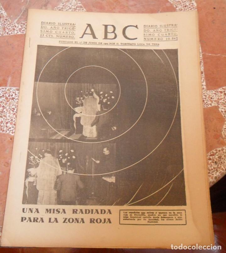 Military Antiques: ABC 1 DE MARZO DE 1938, SEVILLA,24 PAGINAS, CARTAMA,PERALES, ARAGON,DE GUERRA, ESQUELAS,ETC.