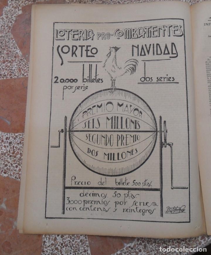 Military Antiques: 1937, GUERRA CIVIL, PUBLICIDAD LOTERIA PRO COMBATIENTES, HOJA DE PERIODICO, MAGNIFICO