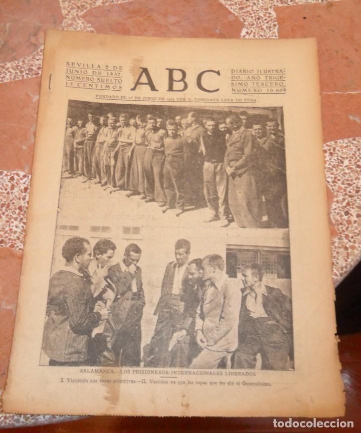 Military Antiques: ABC, 2 JUNIO 1937, SALAMANCA, FRENTE DE VIZCAYA,PARTE DE GUERRA, ETC...22 PAGINAS