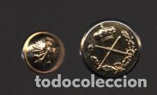 Military Antiques: BOTONES MILITARES- REVERSO: FABRICACION NACIONAL-2 TIPO.- VER FOTOS