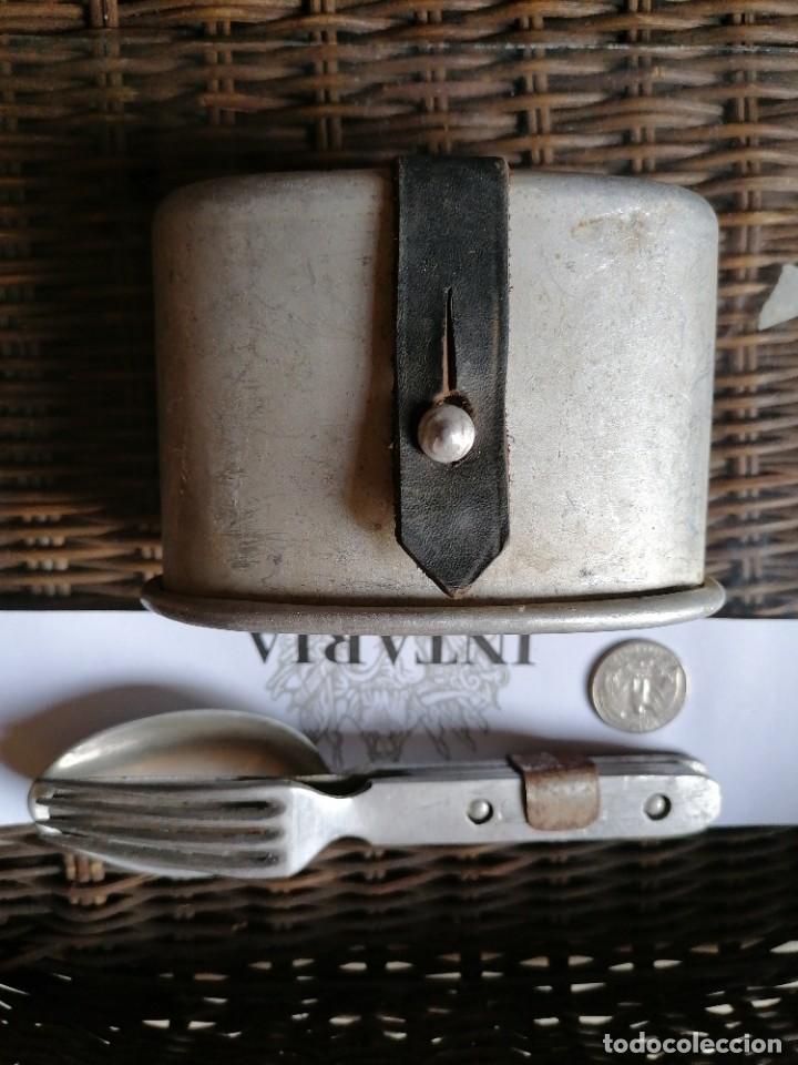 Militaria: Vaso y cubiertos de campa&ntilde;a - Foto 2