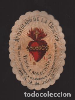 Militaria: CORAZON DE JESUS.- APOSTOLADADO DE LA ORACION- MIDE: 7 X 5 C.M. VER FOTO