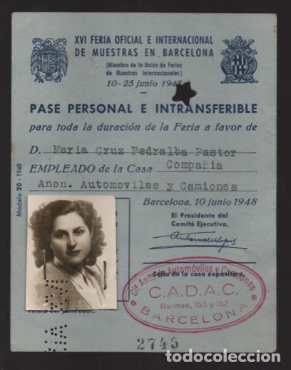 Military Antiques: BARCELONA, CARNET XVI FERIA INTERNACIONAL DE MUESTRAS- VER FOTOS