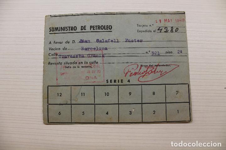 Militaria: RACIONAMIENTO, SUMINISTRO DE PETR&Oacute;LEO, 1960