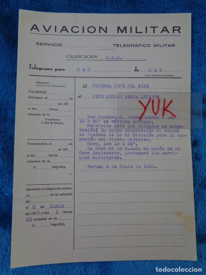 Militaria: BOMBARDEO POR LOS JUNKER -52 DEL VERTICE ARTIGAS ( TERUEL ) - 8 JUNIO 1938