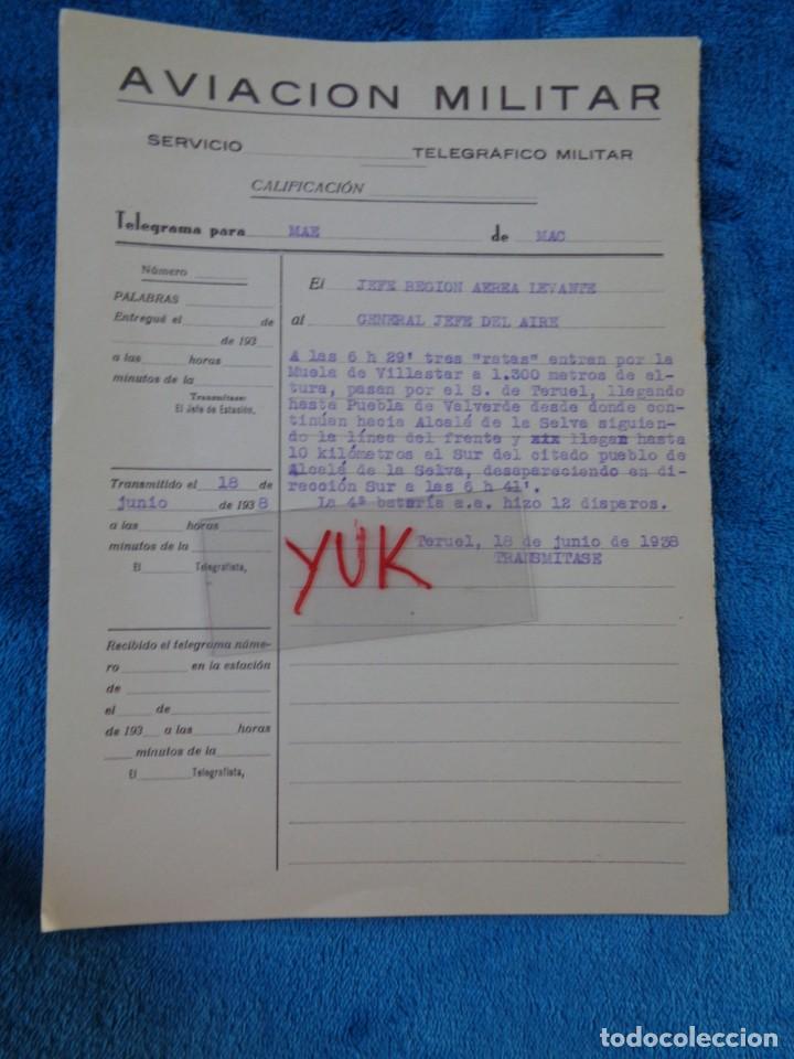 Militaria: DISPAROS SOBRE 3 RATAS QUE ENTRAN POR VILLASTAR - SUR DE TERUEL Y ALCALA DE LA SELVA - 18 JUNIO 1938
