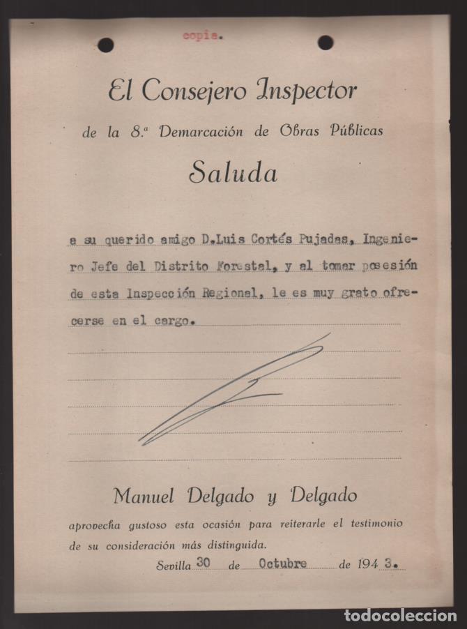 Militaria: SEVILLA.- SALUDA-- EL CONSEJERO INSPECTOR- VER FOTO