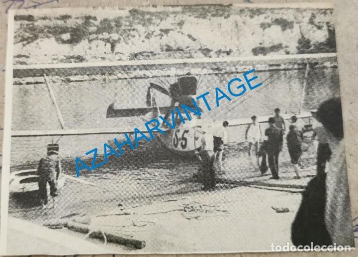 Militaria: PORTO CRISTO, MALLORCA, HIDROAVION ABANDONADO POR LOS ROJOS, RETAL DE PRENSA