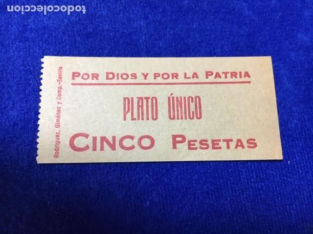 Militaria: Sevilla Plato &Uacute;nico 5 Ptas. Rar&iacute;simo