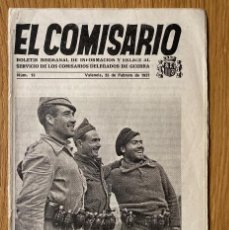 Militaria: REVISTA ”EL COMISARIO” Nº13. BOLETÍN SEMANAL COMISARIOS DE GUERRA. VALENCIA 1937. GUERRA CIVIL