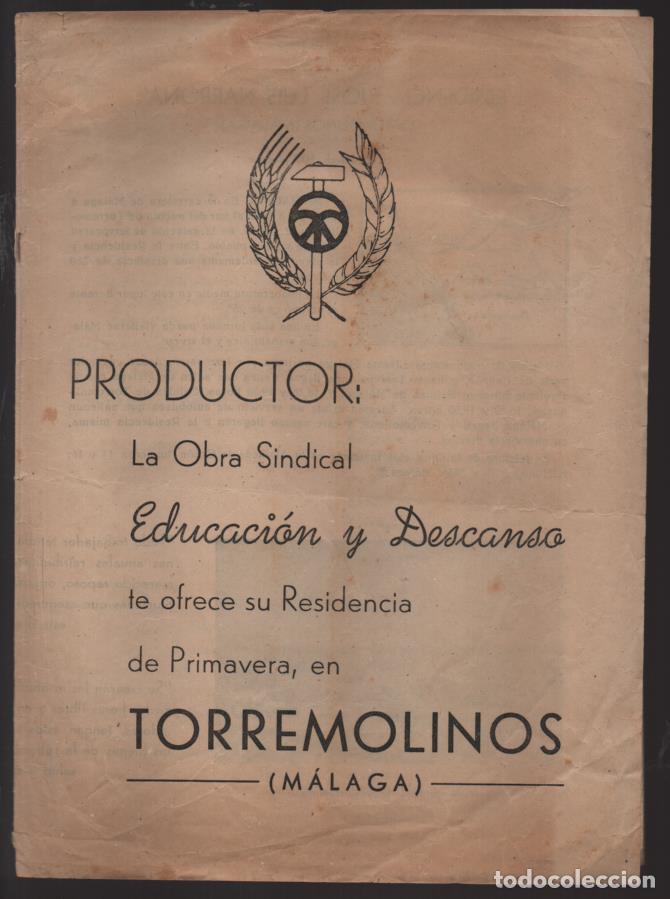 Militaria: TORREMOLINOS-MALAGA.- OBRA SINDICAL.-RESIDENCIAS DE PRIMAVERA, VER FOTOS